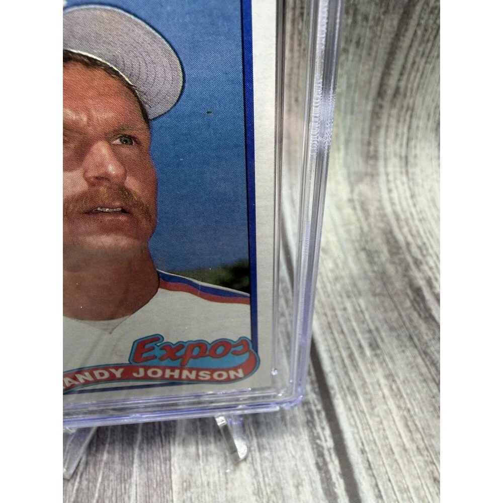 1989 Topps - Randy Johnson #647 (RC) Montreal Expos CGC 8 - Picture 6 of 9
